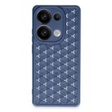 Techtrove Xiaomi Redmi Note 13 Pro 4G Kılıf Kamera Korumalı Geometrik Petek Motifli Silikon Kapak Lacivert