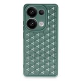 Techtrove Xiaomi Redmi Note 13 Pro 4G Kılıf Kamera Korumalı Geometrik Petek Motifli Silikon Kapak Yeşil