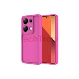 Techtrove Xiaomi Redmi Note 13 Pro 4G Kılıf Kamera Korumalı Kenar Çıkıntılı Soft Renkli Silikon Kapak - Pembe Pembe