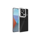 Techtrove Xiaomi Redmi Note 13 Pro 4G Kılıf Kamera Korumalı Logo Gösteren Zore Omega Kapak Gümüş