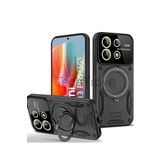 Techtrove Xiaomi Redmi Note 13 Pro 4G Kılıf Kamera Korumalı Stand Özellikli Maksimum Darbe Korumalı Kapak Siyah