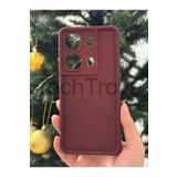 Techtrove Xiaomi Redmi Note 13 Pro 4G Kılıf Kamera Ve Kenar Koruma Çıkıntılı Soft Renkli Silikon Kapak Yumuşak - Bordo