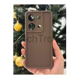 Techtrove Xiaomi Redmi Note 13 Pro 4G Kılıf Kamera Ve Kenar Koruma Çıkıntılı Soft Renkli Silikon Kapak Yumuşak - Kahverengi