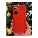 Techtrove Xiaomi Redmi Note 13 Pro 4G Kılıf Kamera Ve Kenar Koruma Çıkıntılı Soft Renkli Silikon Kapak Yumuşak - Kırmızı