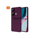 Techtrove Xiaomi Redmi Note 13 Pro 4G / Poco M6 Pro 4G İçi Kadife Süet Tasarımlı Kamera Korumalı Kılıf Koyu Mor