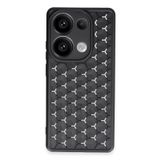 Techtrove Xiaomi Redmi Note 13 Pro 5G Kılıf Kamera Korumalı Geometrik Petek Motifli Silikon Kapak Siyah