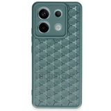 Techtrove Xiaomi Redmi Note 13 Pro 5G Kılıf Kamera Korumalı Geometrik Petek Motifli Silikon Kapak Yeşil