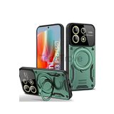 Techtrove Xiaomi Redmi Note 13 Pro 5G Kılıf Kamera Korumalı Stand Özellikli Maksimum Darbe Korumalı Kapak Koyu Yeşil