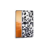 Techtrove Xiaomi Redmi Note 13 Pro Plus 5G Kılıf İpeksi Desenli Kamera Koruma Çıkıntılı A+ Kalite Kapak Gri Leopar