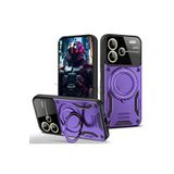 Techtrove Xiaomi Redmi Note 13 Pro Plus Kılıf Kamera Korumalı Stand Özellikli Maksimum Darbe Korumalı Kapak Mor