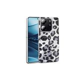 Techtrove Xiaomi Redmi Note 14 4G Kılıf İpeksi Desenli Tasarımlı Kamera Koruma Çıkıntılı A+ Kalite Kapak Gri Leopar