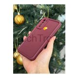 Techtrove Xiaomi Redmi Note 8 Kılıf Kamera Ve Kenar Koruma Çıkıntılı Soft Renkli Silikon Kapak Yumuşak - Bordo