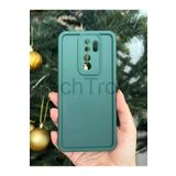 Techtrove Xiaomi Redmi Note 8 Pro Kılıf Kamera Ve Kenar Koruma Çıkıntılı Soft Renkli Silikon Kapak Yumuşak - Haki