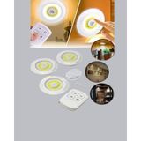 Techugo Çok Amaçlı Kullanım Için Kablosuz Yapışkanlı 3 Lü Uzaktan Kumandalı LED Spot Lamba - Çok Renkli - Belirtilmemiş
