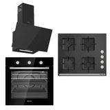 Tecna Cooktec Siyah Cam Ankastre Set