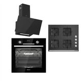 Tecna Frytec Siyah Cam Ankastre Set