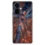 TECNO Camon 19 Pro ile Uyumlu Kılıf, Gökdelende Yaşam Temalı Desenli, Darbe Emici Silikon