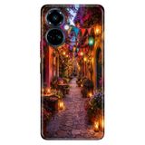 TECNO Camon 19 Pro ile Uyumlu Kılıf, Hayal Sokağı Temalı Desenli, Darbe Emici Silikon