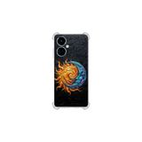 Tecno Camon 19 Pro ile uyumlu Köşe Korumalı Kılıf Metamorfoz Kozmik Dans Tasarımlı Uv Baskılı