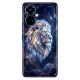 TECNO Camon 19 Pro ile Uyumlu Silikon Kılıf, Aslan Burcu Temalı Desenli, Darbe Emici