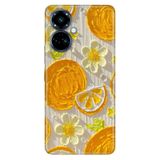 TECNO Camon 19 Pro ile Uyumlu Silikon Kılıf, Lemon Temalı Desenli, Darbe Emici