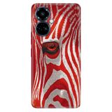 Tecno Camon 19 Pro ile Uyumlu Zebra Paint Temalı Desenli Darbe Emici Silikon Kılıf, Çok Renkli