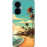 Tecno Camon 19 Pro Kılıf Desenli Baskılı Tpu Rubber Kapak Malibu - 001-Renkli