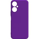 Tecno Camon 19 Pro Kılıf Mat Esnek Biye Silikon Kılıf-Mor + Cam Ekran Koruyucu