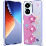 Tecno Camon 19 Pro Kılıf Parlayan Simli Kabartma Figürlü Cevze Kapak