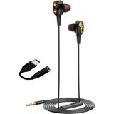 Tecno Hot Beats 3D Hifi 4 Hoparlörlü 3.5Mm Jack Girişli Type-C Dönüştürücülü Mikrofonlu Kulaklık Siyah J2uc10