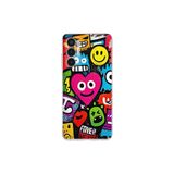 Tecno Pova 3 ile Uyumlu Grafiti Aşk Tasarımlı Şeffaf Silikon Kılıf