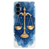 Tecno Pova 3 ile Uyumlu Silikon Kılıf, Terazi Burcu Temalı Desenli, Darbe Emici, Çok Renkli