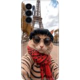 Tecno Pova 3 Kılıf Desenli Baskılı Tpu Rubber Kapak Selfie Cat - 001-Renkli