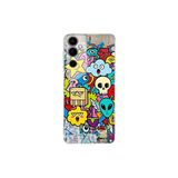 Tecno Pova Neo 2 ile Uyumlu Grafiti Doodle Tasarımlı Şeffaf Silikon Kılıf