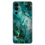 TECNO Pova Neo 2 ile Uyumlu Silikon Kılıf, Green Marbles Temalı Desenli, Darbe Emici