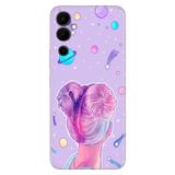 Tecno Pova Neo 2 ile Uyumlu Silvia Temalı Desenli Darbe Emici Silikon Kılıf, Çok Renkli