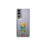 Tecno Pova Neo 2 ile uyumlu Splash ahtapot tasarımlı şeffaf silikon kılıf