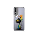 Tecno Pova Neo 2 ile Uyumlu Splash Kedi Tasarımlı Şeffaf Silikon Kılıf