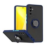 Tecno Pova Neo 2 Uyumlu Kılıf Yüzüklü Standlı Extra Darbe Koruma Sert Silikon Kapak - Lacivert