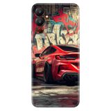 TECNO Pova Neo 4 ile Uyumlu Silikon Kılıf, Grafiti ve Araba Temalı Desenli, Darbe Emici