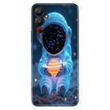 TECNO Pova Neo 4 ile Uyumlu Silikon Kılıf, Minik Astronot Temalı Desenli, Darbe Emici