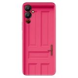 Tecno Pova Neo 4 ile Uyumlu Silikon Kılıf, Pembe Kapı Temalı, Darbe Emici