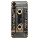 TECNO Pova Neo 4 ile Uyumlu Silikon Kılıf, Retro Kaset Temalı Desenli, Darbe Emici