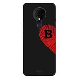 Tecno Pova Neo İle Uyumlu Siyah B Harfli Touch of Love Desenli Silikon Kılıf