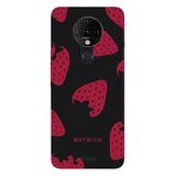 Tecno Pova Neo İle Uyumlu Siyah Dark Cherry Desenli Silikon Kılıf