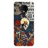 Tecno Pova Neo İle Uyumlu Siyah Deadly Bloom Desenli Silikon Kılıf