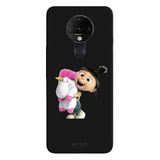 Tecno Pova Neo İle Uyumlu Siyah Fluffy Hug Desenli Silikon Kılıf