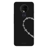 Tecno Pova Neo İle Uyumlu Siyah heart string Desenli Silikon Kılıf