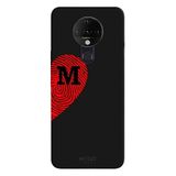Tecno Pova Neo İle Uyumlu Siyah M Harfli Touch of Love Desenli Silikon Kılıf