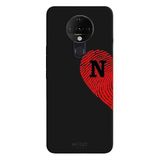 Tecno Pova Neo İle Uyumlu Siyah N-Harfli Touch of Love Desenli Silikon Kılıf